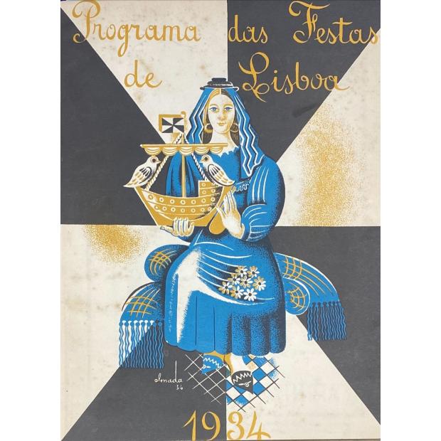 PROGAMA DAS FESTAS DE LISBOA. 1934. Ilustrações de Almada. 