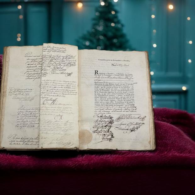 MANUSCRITO / ACÇÕES. - COMPANHIA GERAL DE PERNAMBUCO E PARAÍBA.