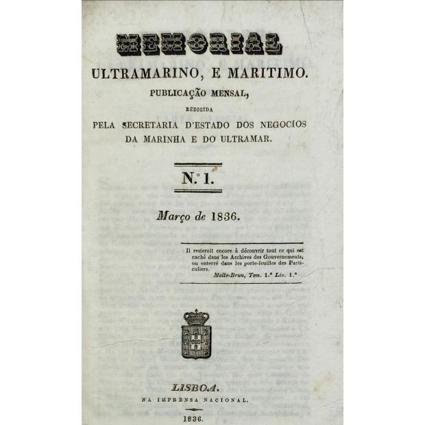 MEMORIAL ULTRAMARINO, E MARITIMO. Publicação mensal. Nº 1. 