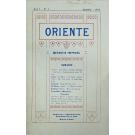 ORIENTE. Revista Mensal. Director e editor: P. José da Costa Nunes. Nº1 (ao 6). 