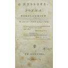 SILVA, Antonio Diniz da Cruz e. - O HYSSOPE. Poema Heroi-Comico. 