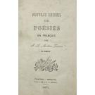 TEIXEIRA, José António Monteiro. - NOUVEAU RECUEIL DE POÉSIES EN FRANÇAIS PAR... 