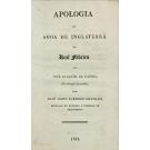 MACHADO, João Lopes Cardozo. - APOLOGIA DA AGOA DE INGLATERRA da Real Fabrica de Jozé Joaquim de Castro, em obsequio da verdade, por... 1812.
