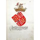 MANUSCRITO - NOBILIARIO LUZITANO, que conthem as armas das pessoas Reais e dos Titulares, e mais Familias deste Reino de Portugal. Tomo 1º. Séc. XVII. 