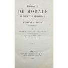 SPENCER, HERBERT. - ESSAIS DE MORALE DE SCIENCE ET D'ESTHÉTIQUE. Vol. I (a III).