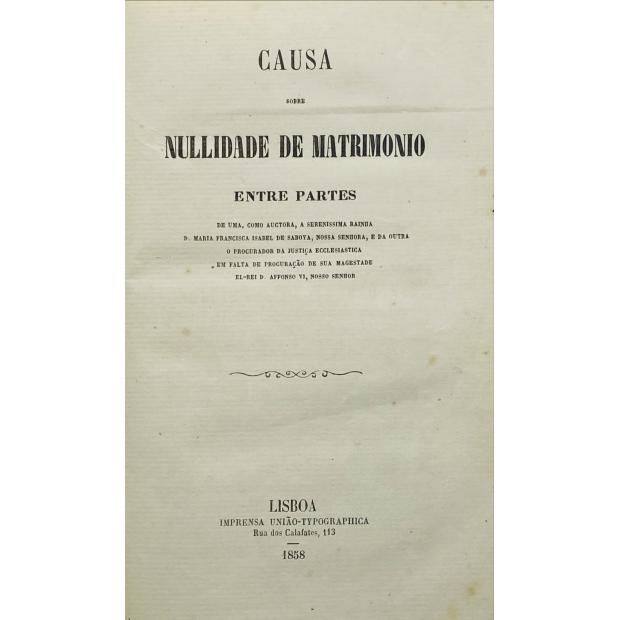 CAUSA SOBRE A NULLIDADE DE MARTRIMONIO ENTRE PARTES. 