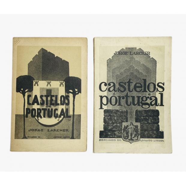 LARCHER, Jorge das Neves. - CASTELOS DE PORTUGAL. DISTRITO DE LEIRIA. Desenhos de Armando de Lucena (e DISTRITO DE COIMBRA).