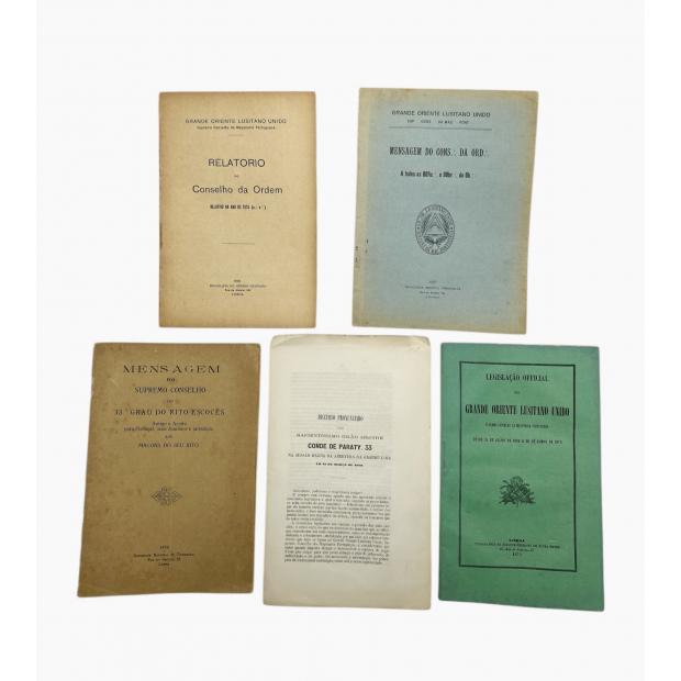 MAÇONARIA. 5 obras. 