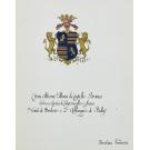 SOUSA, José Augusto de. - LIVRO DE BRAZOENS. Copiados de várias peças de loiça armoriada.