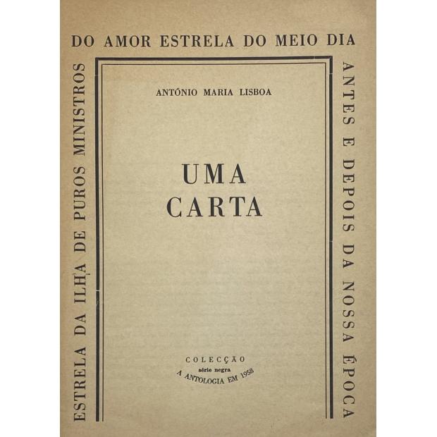 LISBOA, António Maria. - UMA CARTA.