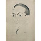 NEGREIROS, José Almada. - PIERROT E ARLEQUIM, personagens de Theatro. Ensaios de dialogo seguidos de commentarios por... com um autoretrato dois figurinos um desenho allusivo e motivo da capas. Lisboa. Portugália Editora. Nov. de XXIV. (1924). In-8º 69, [2] págs. Enc.  Edição original. Das mais raras obras do autor. Encadernação inteira de pele, com capas.