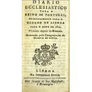DIARIO ECCLESIASTICO PARA O REINO DE PORTUGAL principalmente para a Cidade de Lisboa. Para o ano de 1825. Primeiro depois do Bissexto.