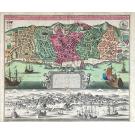 MAPA. SEUTTER. - LISBONA magnificentissima Regia sedes Portugalliæ et florentißimum Emporium ad ostia Tagi situm.