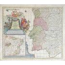 MAPA. SEUTTER. PORTUGALLIA ET ALGARBIA REGNA.