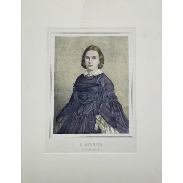 GRAVURA. D. ANTONIA. Infanta de Portugal.