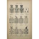 FERREIRA, G. L. Santos. - ARMORIAL PORTUGUÊS. I Parte - Descrição metódica dos brasões de armas das famílias nobres de Portugal. II Parte - Gravuras dos Escudos Descritos na I Parte. III Parte - Vocabulário heráldico.
