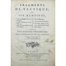 MESNIL-DURAND, Baron de François-Jean de Graindorge d'Orgeville. - FRAGMENTS DE TACTIQUE; ou six mémoires. Précédés d'un discours préliminaire sur la tactique et sur ses systèmes. 