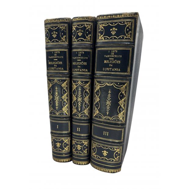 VASCONCELLOS, J. Leite de. - RELIGIÕES DA LUSITANIA NA PARTE QUE PRINCIPALMENTE SE REFERE A PORTUGAL. Volume I (ao III). 