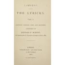 CAMÕES, Luis de. - CAMOENS. The Lyricks (Sonnets, Canzons, Odes, and Sextines). Parte I (e II). 