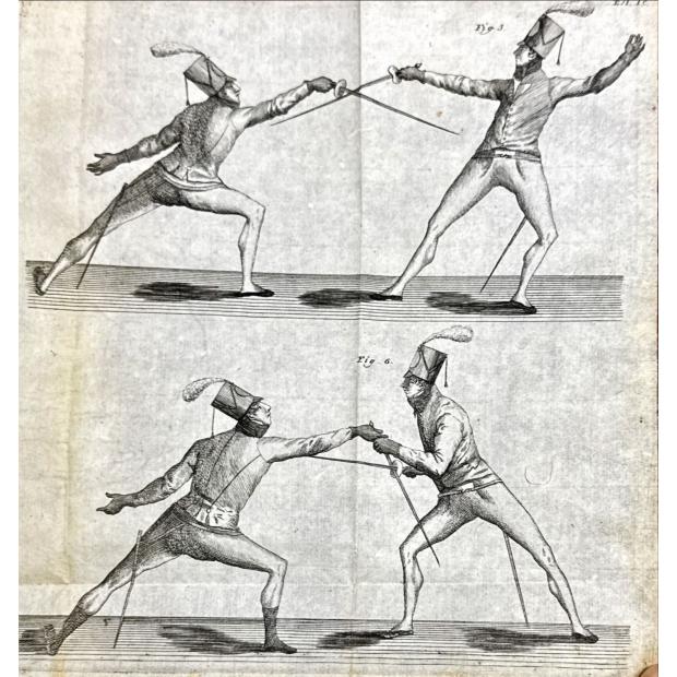 CARVALHO, Theotonio Rodrigues de. - TRATADO COMPLETO DO JOGO DE FLORETE, em o qual se estabelecem os principios certos dos exercicios offensivos, e defensivos desta arte. Obra necessaria às pessoas, que se destinão às armas, e util a quellas, que se querem aperfeiçoar.