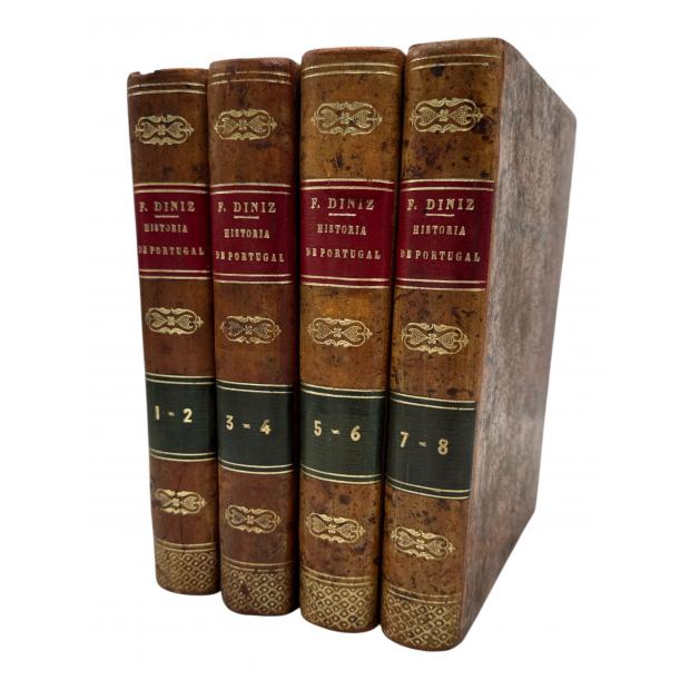 DINIZ, Ferdinand. - HISTORIA DE PORTUGAL. Desde os tempos mias tremotos até á actualidade. Escripta segundo o plano de... Por Uma Sociedade de Homens de Lettras.