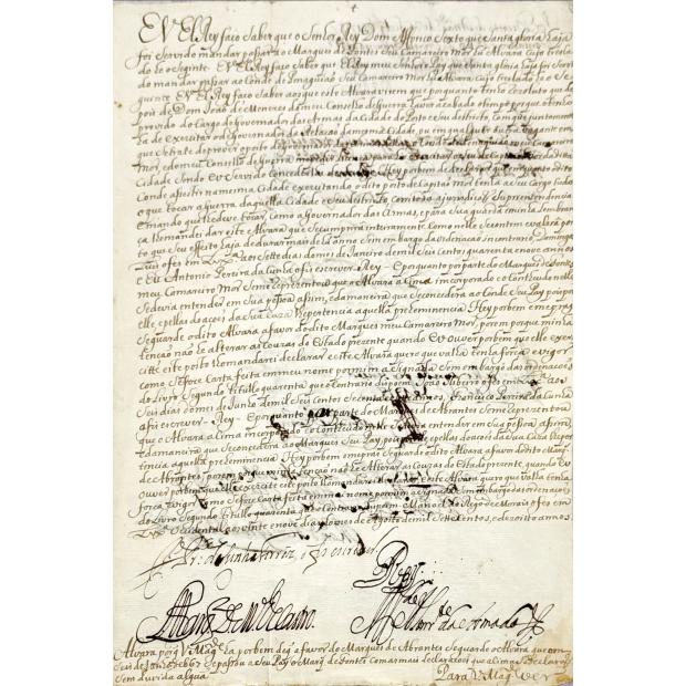 MANUSCRITO. - D. JOÃO V. Alvará régio de nomeação.