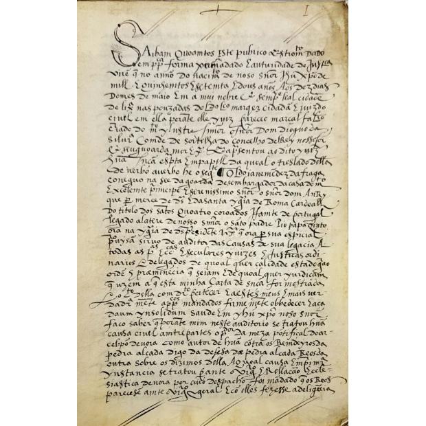 MANUSCRITO. - D. SEBASTIÃO. Sentença (pública-forma).