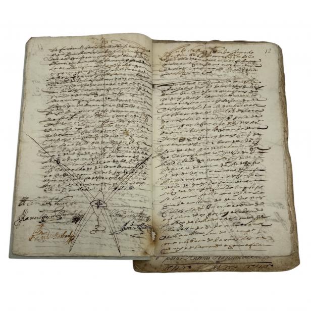 MANUSCRITO. - ESCRITURAS DA HERDADE DAS AMENDOEIRAS, situada na Horta do Pombal, na Comarca de Beja.