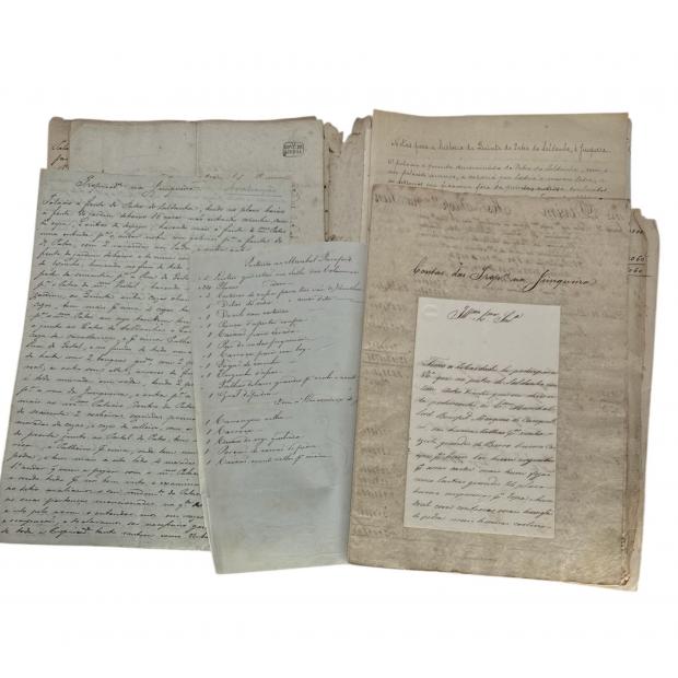 MANUSCRITO. - PALACIO DOS CONDES DA EGA NA RUA DA JUNQUEIRA.  (Séc. XIX).