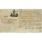 MANUSCRITO. - VINHO. Documento de carga do Navio Gualter.