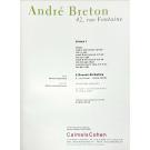 ANDRÉ BRETON, 42 Rue Fontaine. Catalogue de la vente publique de la Collection André Breton, qui s'est tenue à l'Hôtel Drouot du 7 au 17 avril 2003 (Etude Calmels Cohen). Tomes I e II - Livres. Tome III – Manuscrits. 