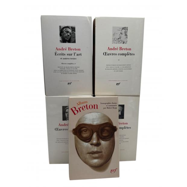 BRETON, André. - OEUVRES COMPLÈTES. Vol. I (ao IV e Album Breton. Iconographie choisie et commentée par Robert Kopp). 