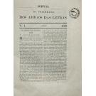 JORNAL DA SOCIEDADE DOS AMIGOS DAS LETRAS. Nº1 - abril de 1836 (ao Nº5 - agosto de 1836). 