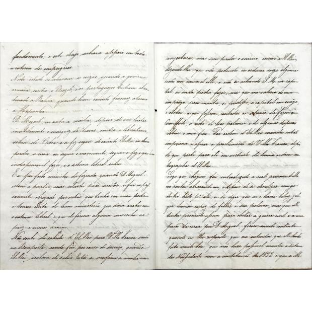 MANUSCRITO. MOUZINHO DA SILVEIRA. “Memoria contemporânea”. Paris 1830.