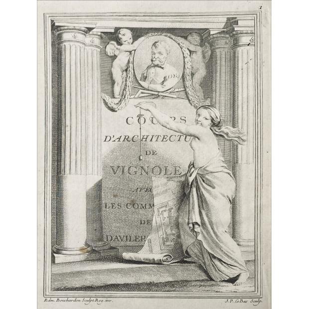 AVILER, Agustin-Charles de. - COURS D'ARCHITECTURE QUI COMPREND LES ORDRES DE VIGNOLE