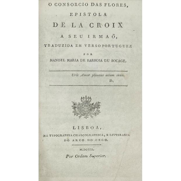 BARBOSA DU BOCAGE. - 3 Traduções publicadas pelo Arco do Cego.
