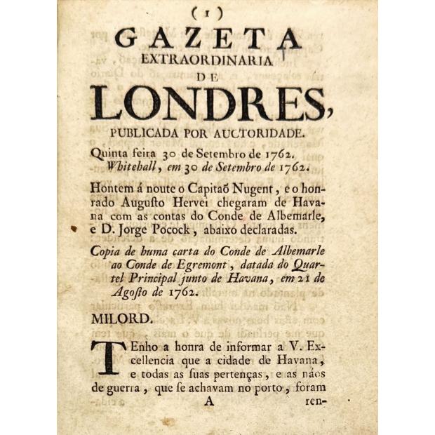 GAZETA EXTRAORDINARIA DE LONDRES.