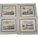 GRAVURAS. 8 Gravuras de Lisboa. Juan Alvarez de Colmenar. 1707