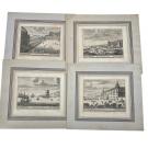 GRAVURAS. 8 Gravuras de Lisboa. Juan Alvarez de Colmenar. 1707