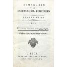 LOPES, Joaquim José Pedro. - SEMANARIO DE INSTRUCÇÃO E RECREIO. Nº1 de setembro de 1812 (ao 52 de agosto de 1813). 