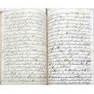 MANUSCRITOS. GARNIER, Abade. - MÉMOIRE SUR LES MÉDAILLES PORTUGAISES. Lisboa, 1 de outubro de 1782. In-8º de 36 folhas.  Junto com: MÉMOIRE SUR LES MONNOIES DE PORUGAL. POUR SERVIR DE REPONSES AUX QUESTIONS PROPOSÉES PAR MONSEIGNEUR LE DUC DE PRASLIN. In-4º de 14 folhas.