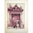 SOUSA, Alberto. - PORTAS BRASONADAS DE LISBOA. 30 desenhos de... Com noticias históricas dos palácios e outros edifícios e uma resenha dos portais armoriados existentes na Cidade de Lisboa. Prefácio do Dr. Julio Dantas.