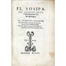 CHARISIUS, Flavius Sosipater.  FL. SOSIPATRI CHARISII ARTIS Grammaticae Libriquinque. 