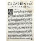 OSÓRIO, Jerónimo. - HIERONYMI OSORII LVSITANI, EPISCOPI ALGARBIENSIS, DE VERA SAPIENTIA, LIBRI QVINQUE.