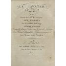 LAVATER, Jean Gaspard. - 2 obras: