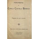 MONUMENTO A CAMILO CASTELO BRANCO. Programa de novo concurso.