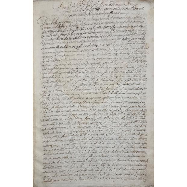 MANUSCRITO. D. JOÃO III. Francisco Pereira Coutinho. Brasil. 1534. Treslado do Séc. XVIII.