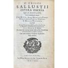 CRISPI, C. Sallustii. - OPERA OMNIA QUAE EXSTANT.