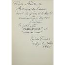 FURUKAKI, Tetsuro. -  PARIS TOKIO TOUTE MA TERRE. (assinado).