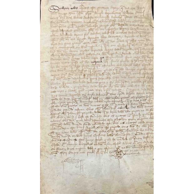 MANUSCRITO. CARTA DE SENTENÇA. RUILHE. (Braga). 1435.
